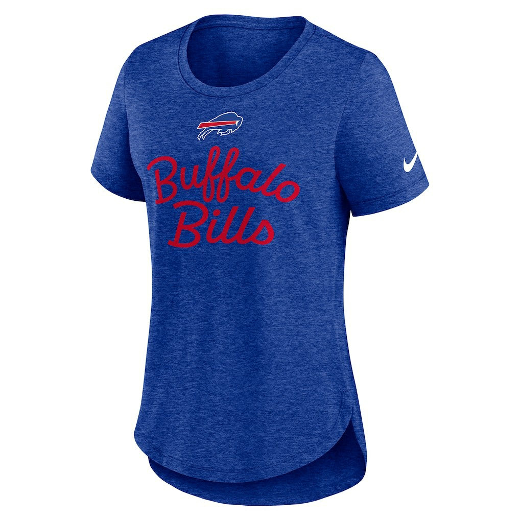 Buffalo Bills Women's Script Tri-Blend T-Shirt Royal - Nike
