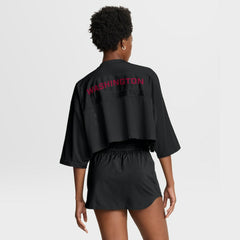 Washington Commanders Women's Primetime Cropped Mesh Dri-FIT Fashion Jersey Black - Nike