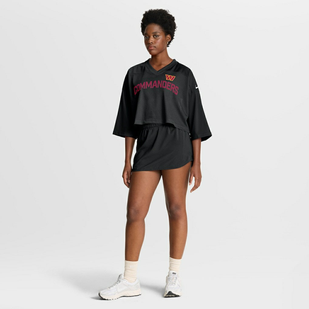 Washington Commanders Women's Primetime Cropped Mesh Dri-FIT Fashion Jersey Black - Nike