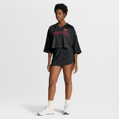 Washington Commanders Women's Primetime Cropped Mesh Dri-FIT Fashion Jersey Black - Nike