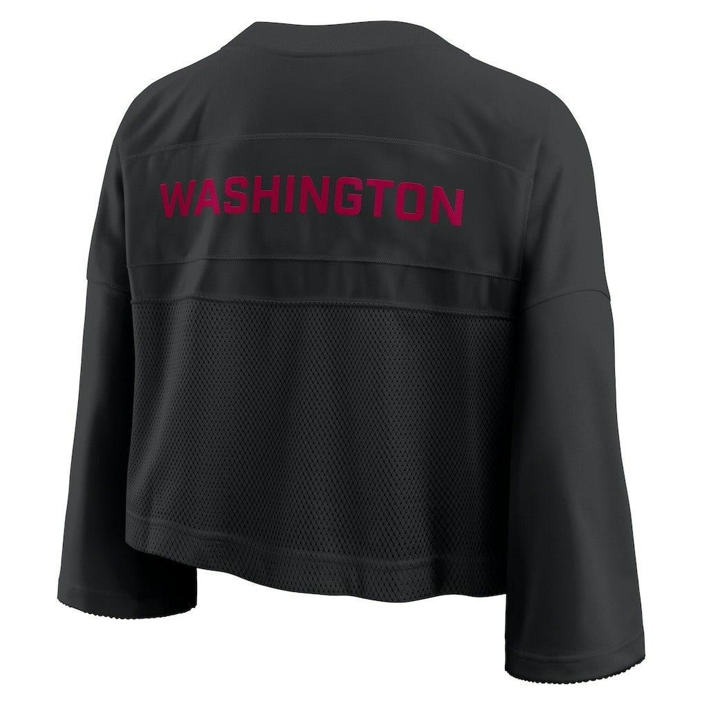 Washington Commanders Women's Primetime Cropped Mesh Dri-FIT Fashion Jersey Black - Nike