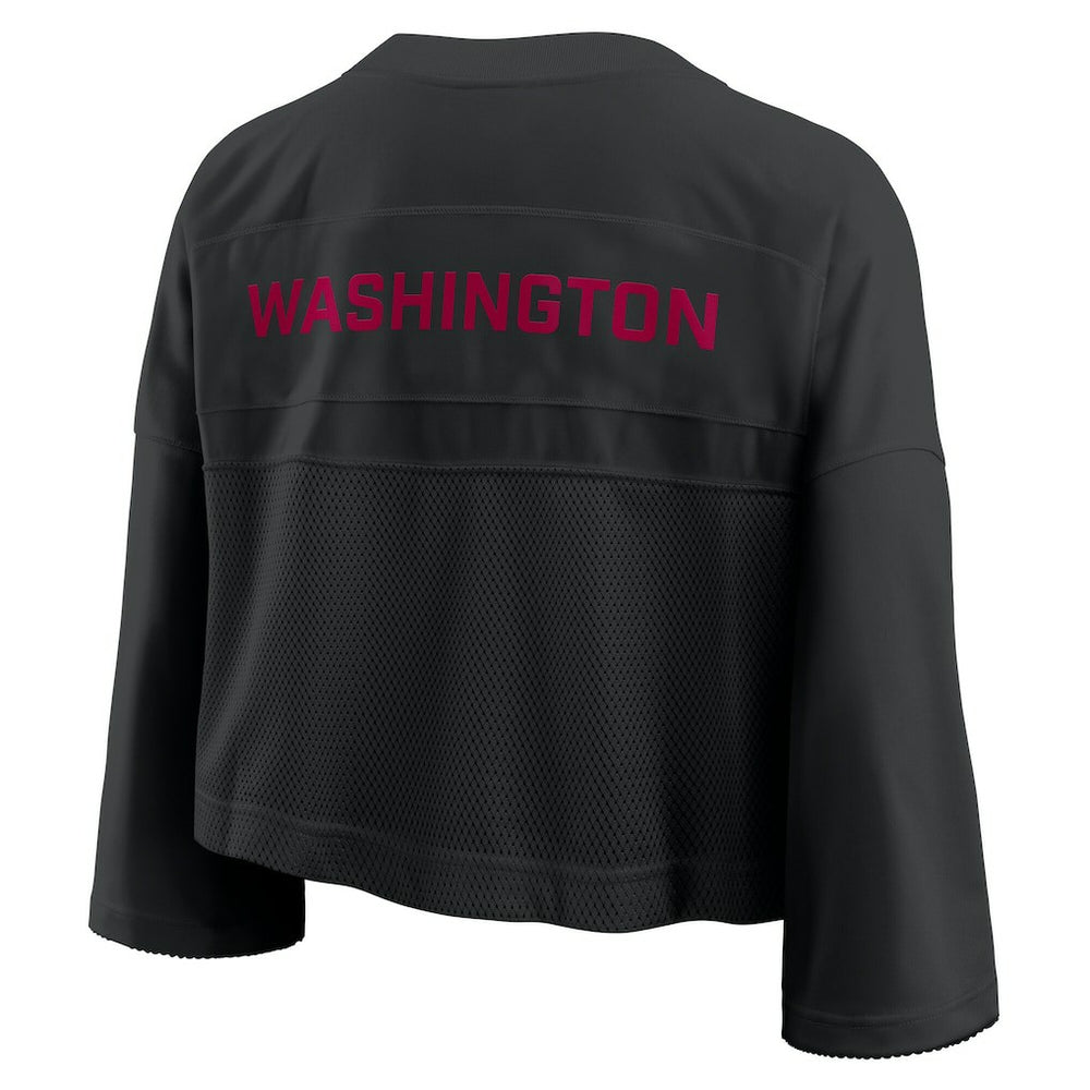 Washington Commanders Women's Primetime Cropped Mesh Dri-FIT Fashion Jersey Black - Nike