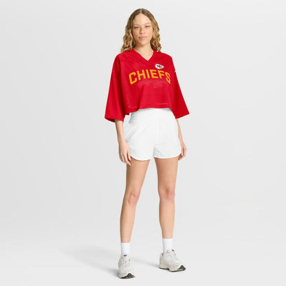 Kansas City Chiefs Women's Primetime Cropped Mesh Dri-FIT Fashion Jersey - Red | NFL Jerseys