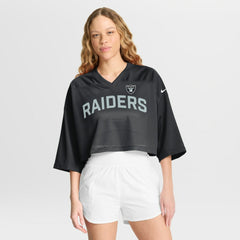 Las Vegas Raiders Women's Primetime Cropped Mesh Dri-FIT Fashion Jersey Black - Nike
