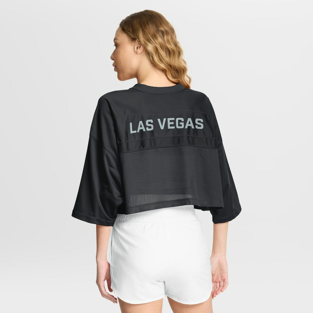 Las Vegas Raiders Women's Primetime Cropped Mesh Dri-FIT Fashion Jersey Black - Nike