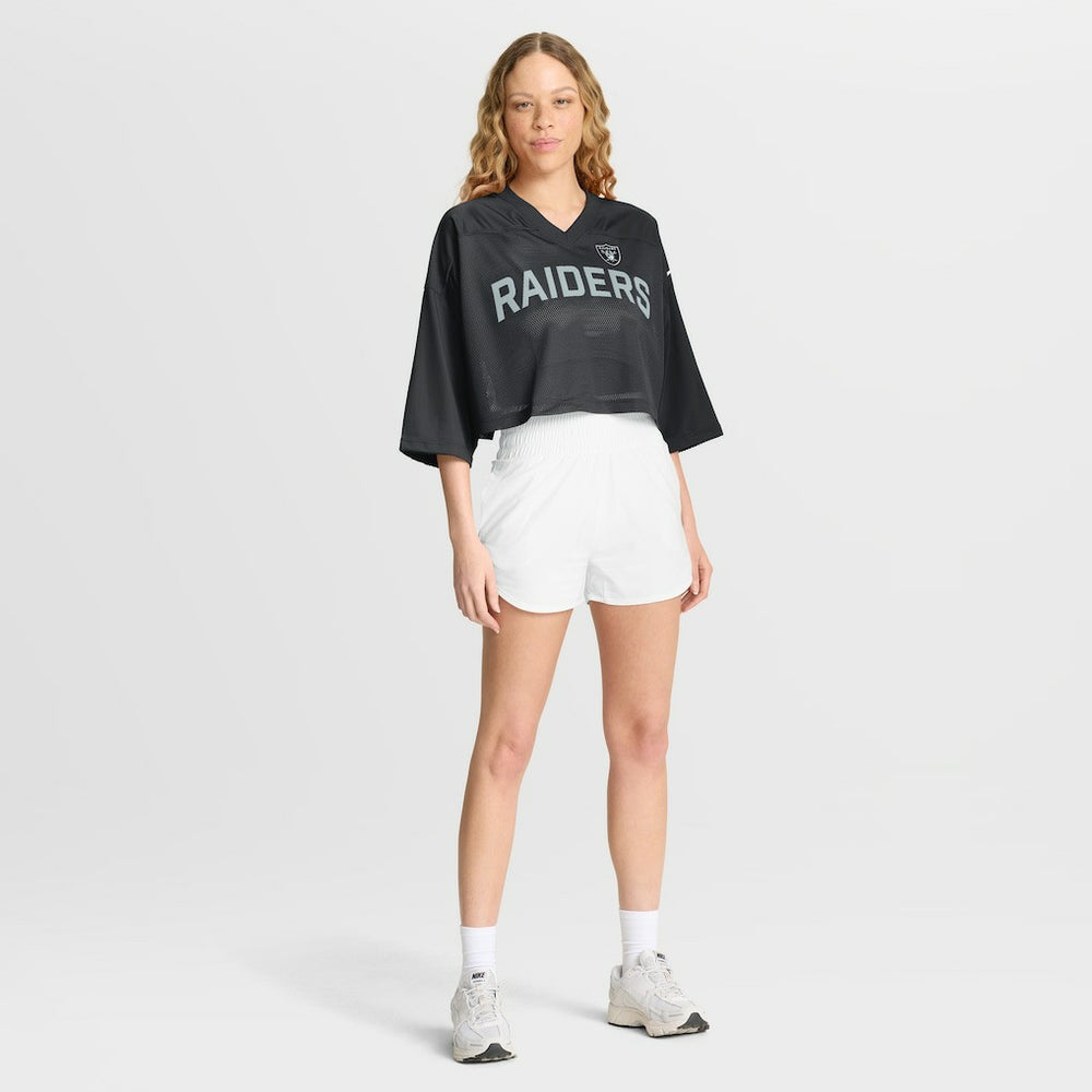 Las Vegas Raiders Women's Primetime Cropped Mesh Dri-FIT Fashion Jersey Black - Nike