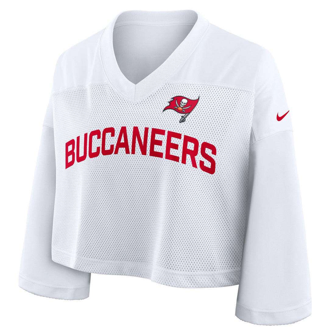 Tampa Bay Buccaneers Women's Primetime Cropped Mesh Dri-FIT Fashion Jersey White - Nike