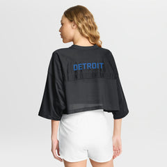 Detroit Lions Women's Primetime Cropped Mesh Dri-FIT Fashion Jersey Black - Nike