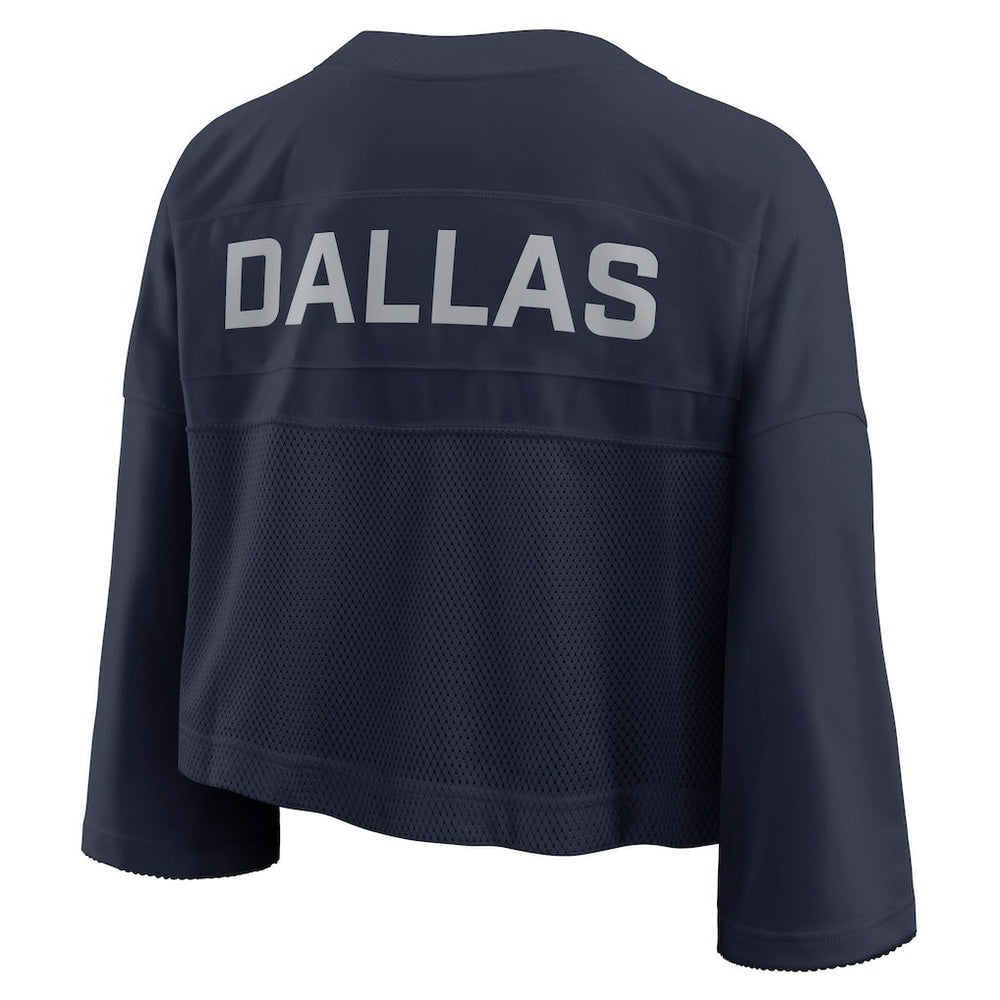 Dallas Cowboys Women's Primetime Cropped Mesh Dri-FIT Fashion Jersey Navy - Nike