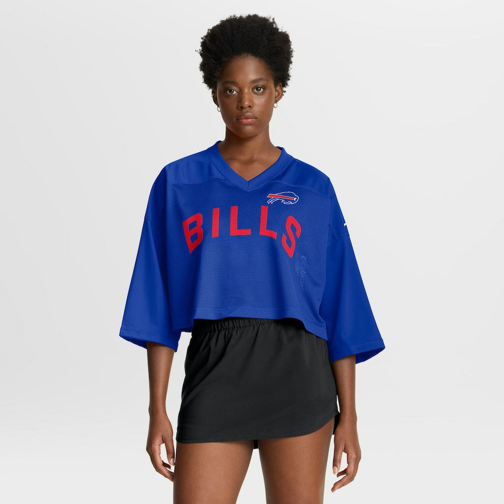 Buffalo Bills Women's Primetime Cropped Mesh Dri-FIT Fashion Jersey Royal - Nike