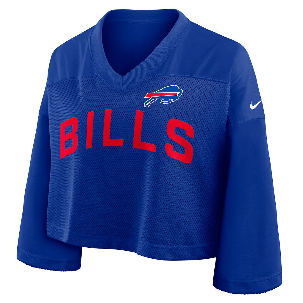 Buffalo Bills Women's Primetime Cropped Mesh Dri-FIT Fashion Jersey Royal - Nike