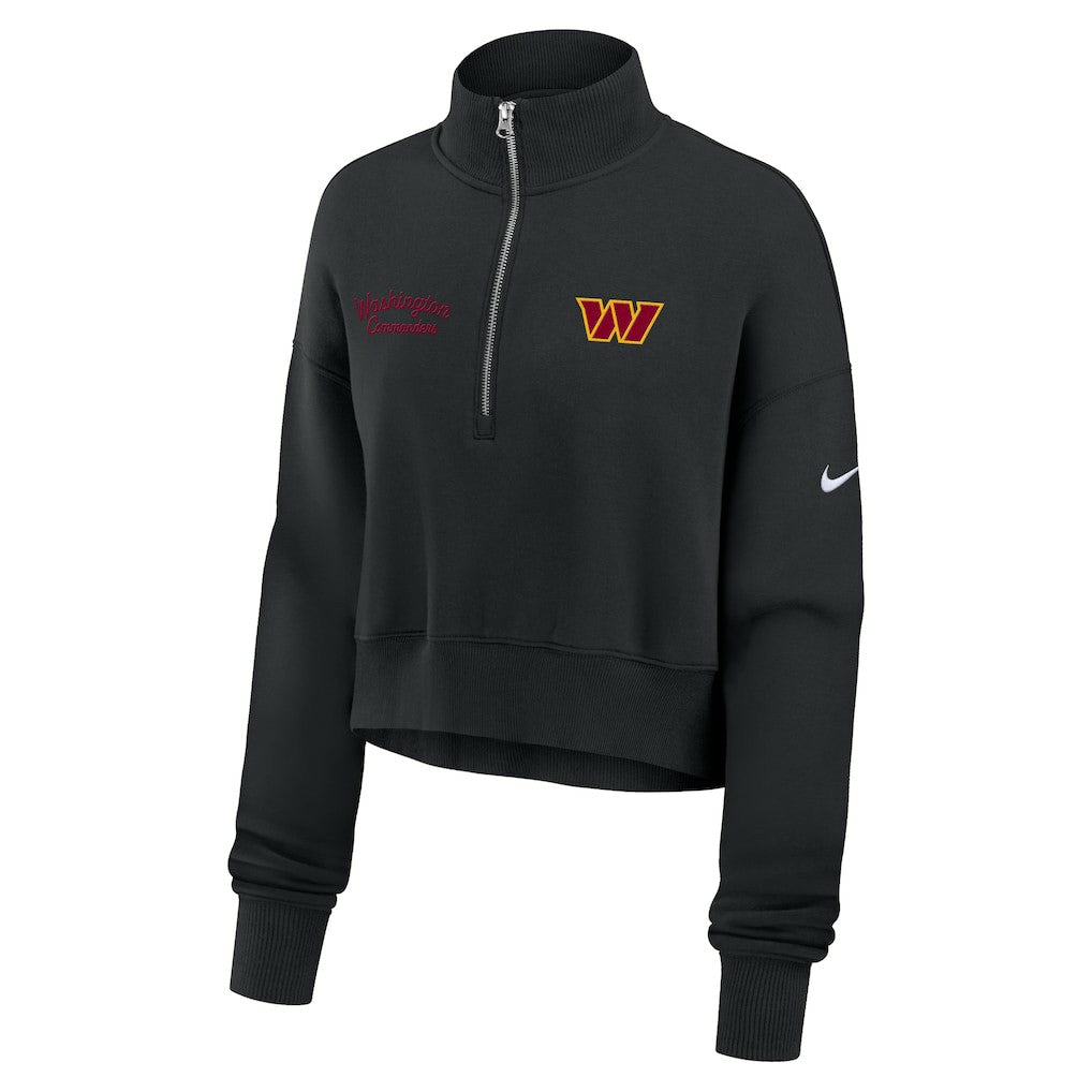 Washington Commanders Women's Primetime Phoenix Half-Zip Sweatshirt Black - Nike
