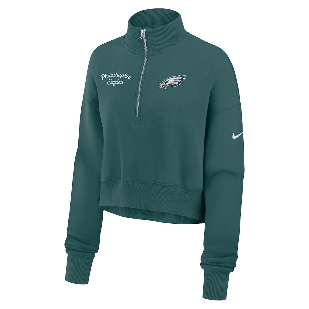 Philadelphia Eagles Women's Primetime Phoenix Half-Zip Sweatshirt Midnight Green - Nike