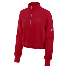 Tampa Bay Buccaneers Women's Primetime Phoenix Half-Zip Sweatshirt Red - Nike