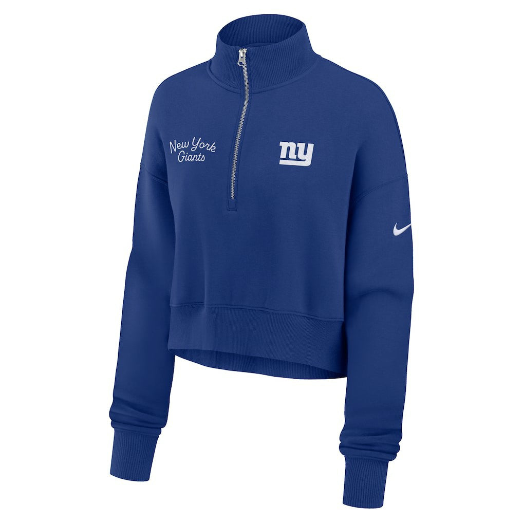 New York Giants Women's Primetime Phoenix Half-Zip Sweatshirt Royal - Nike