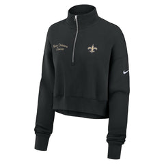 New Orleans Saints Women's Primetime Phoenix Half-Zip Sweatshirt Black - Nike