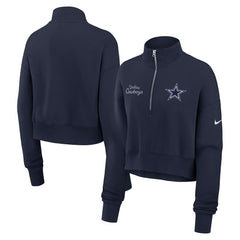 Dallas Cowboys Women's Primetime Phoenix Half-Zip Sweatshirt Navy - Nike