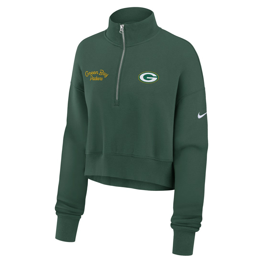 Green Bay Packers Women's Primetime Phoenix Half-Zip Sweatshirt Green - Nike