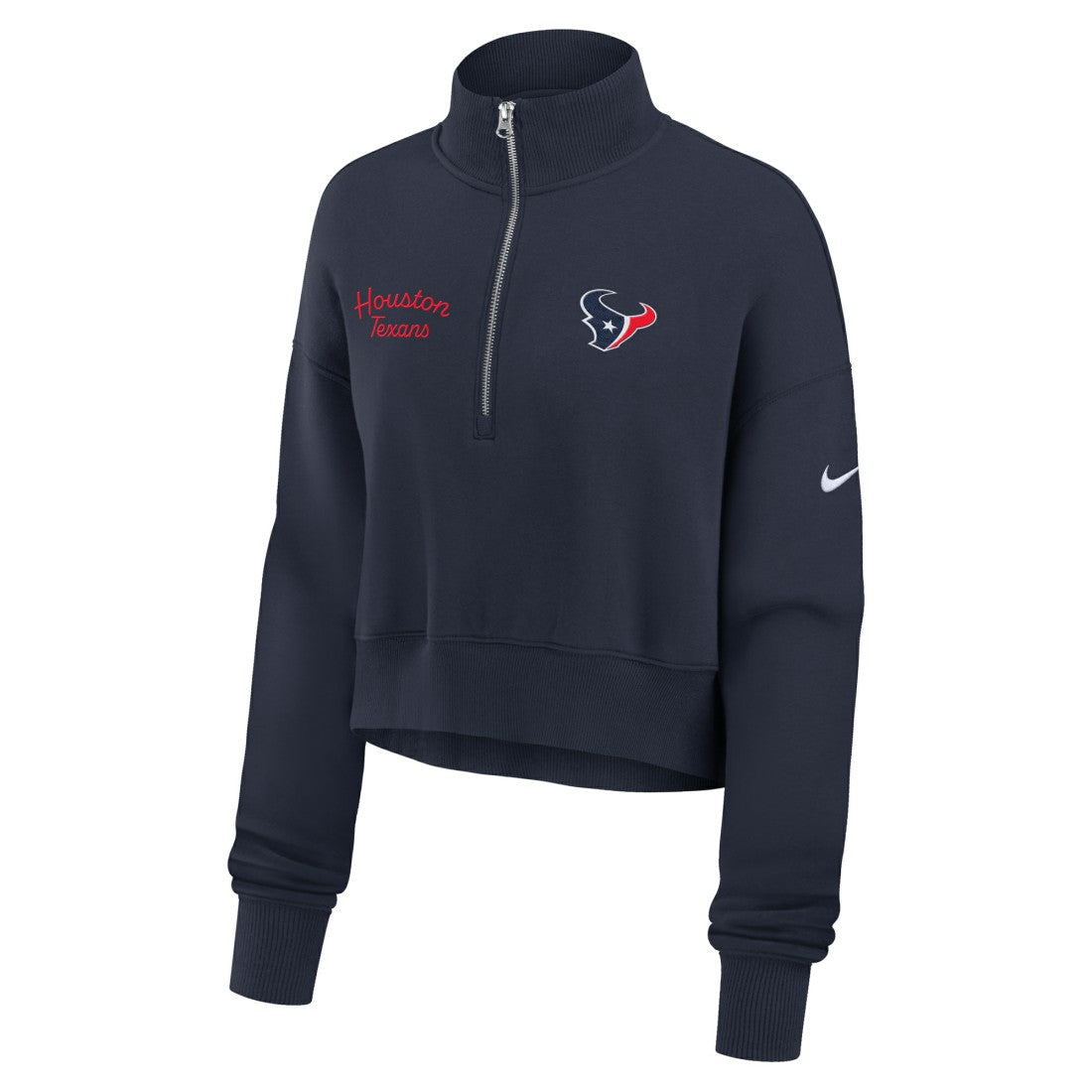 Houston Texans Women's Primetime Phoenix Half-Zip Sweatshirt Navy - Nike