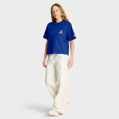 New England Patriots Women's Rewind Pocket Boxy T-Shirt Royal - Nike