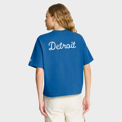 Detroit Lions Women's Rewind Pocket Boxy T-Shirt Blue - Nike