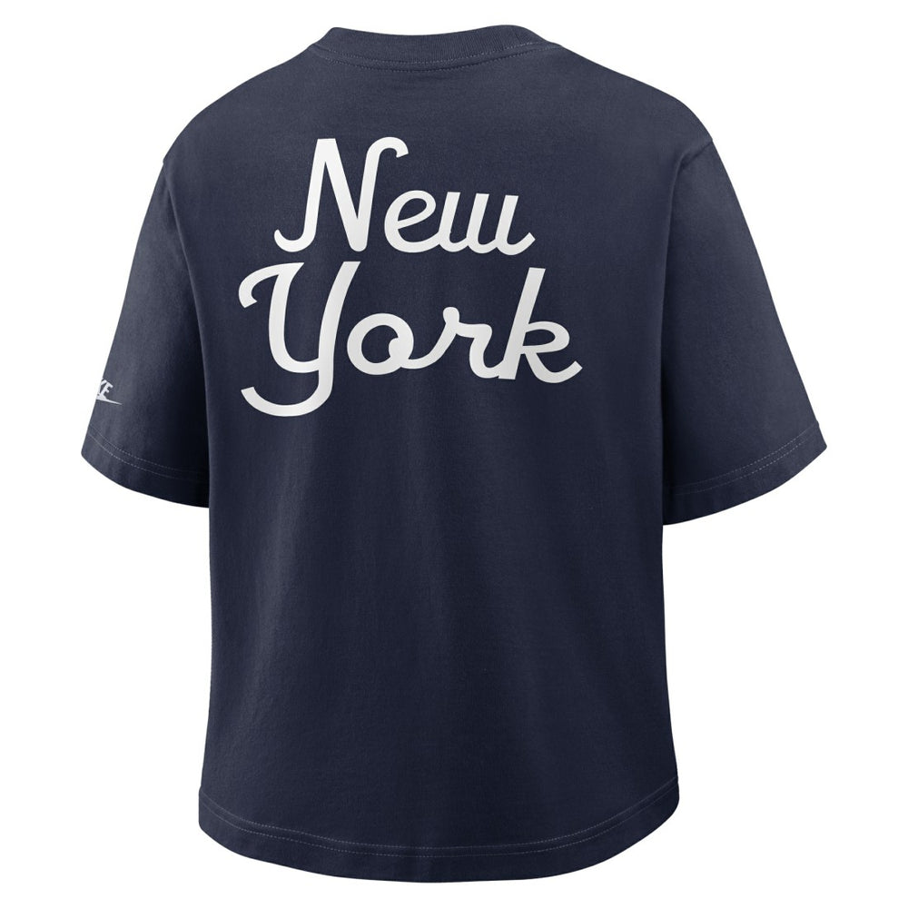 New York Giants Women's Rewind Pocket Boxy T-Shirt Royal - Nike