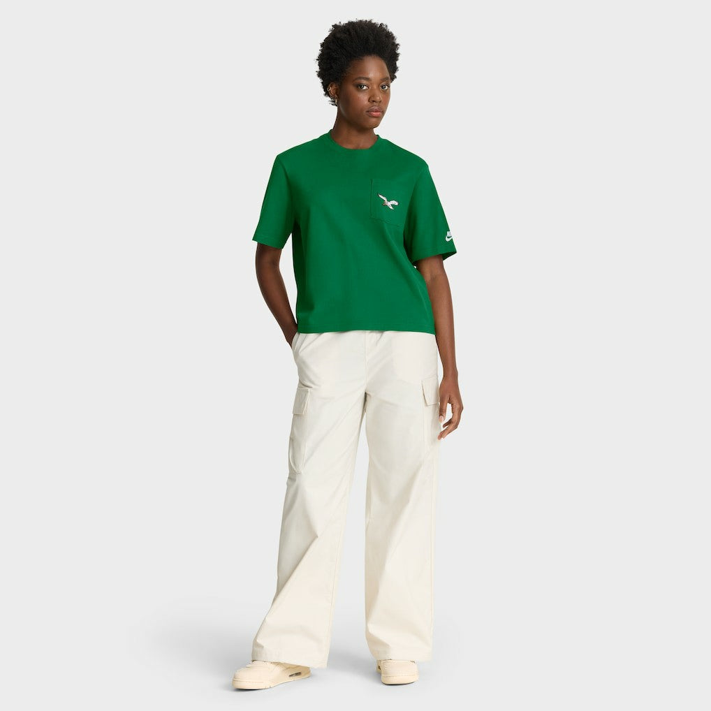 Philadelphia Eagles Women's Rewind Pocket Boxy T-Shirt Kelly Green - Nike