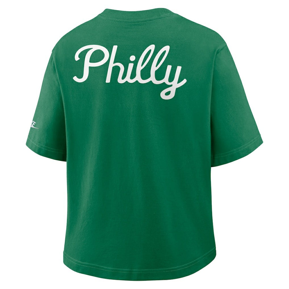 Philadelphia Eagles Women's Rewind Pocket Boxy T-Shirt Kelly Green - Nike