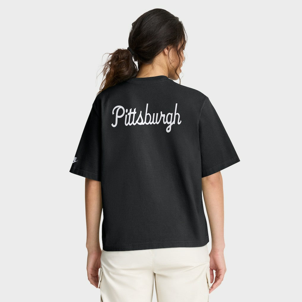 Pittsburgh Steelers Women's Rewind Pocket Boxy T-Shirt Black - Nike