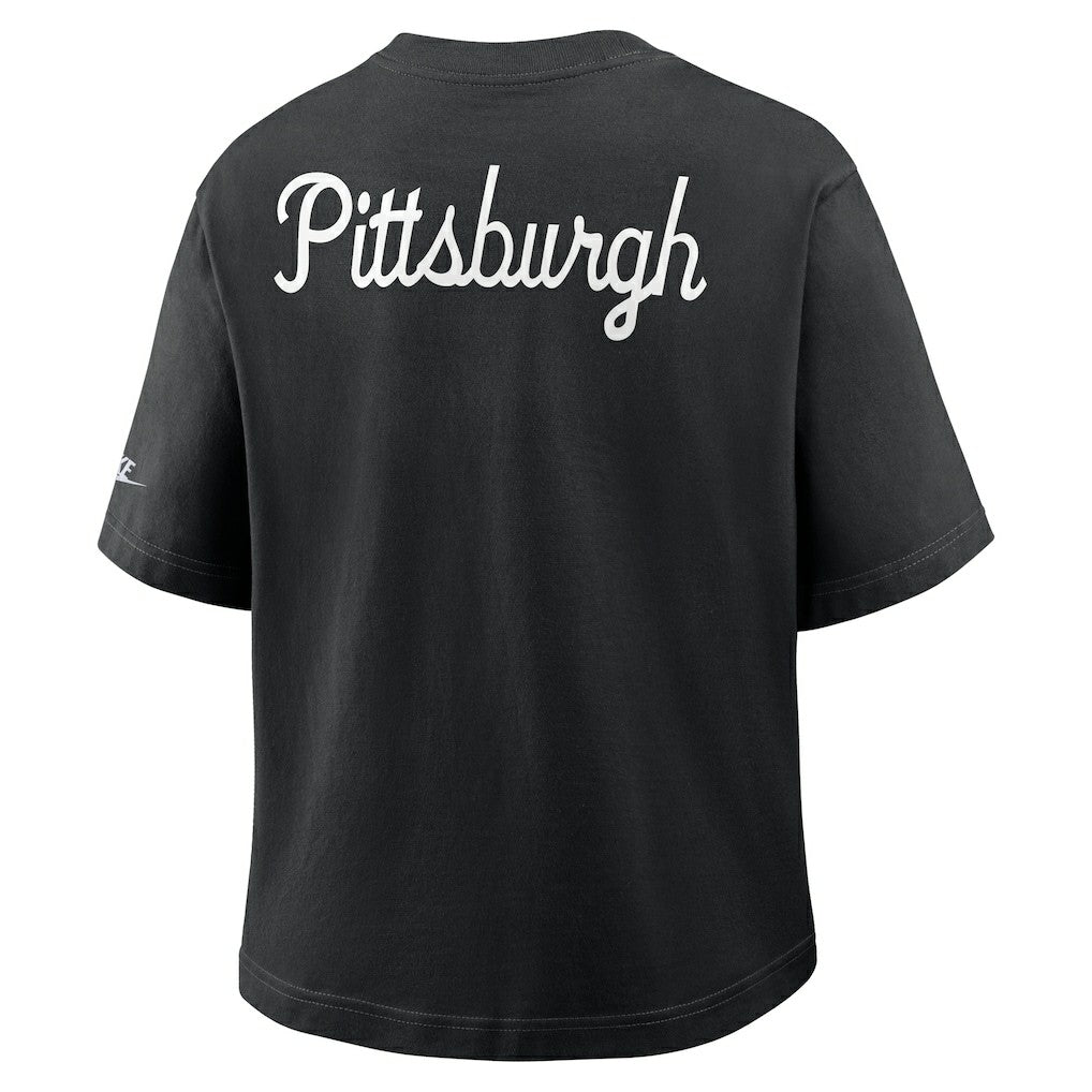 Pittsburgh Steelers Women's Rewind Pocket Boxy T-Shirt Black - Nike