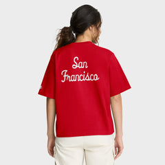 San Francisco 49ers Women's Rewind Pocket Boxy T-Shirt Scarlet - Nike
