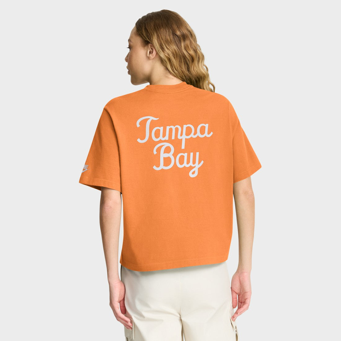 Tampa Bay Buccaneers Women's Rewind Pocket Boxy T-Shirt Orange - Nike