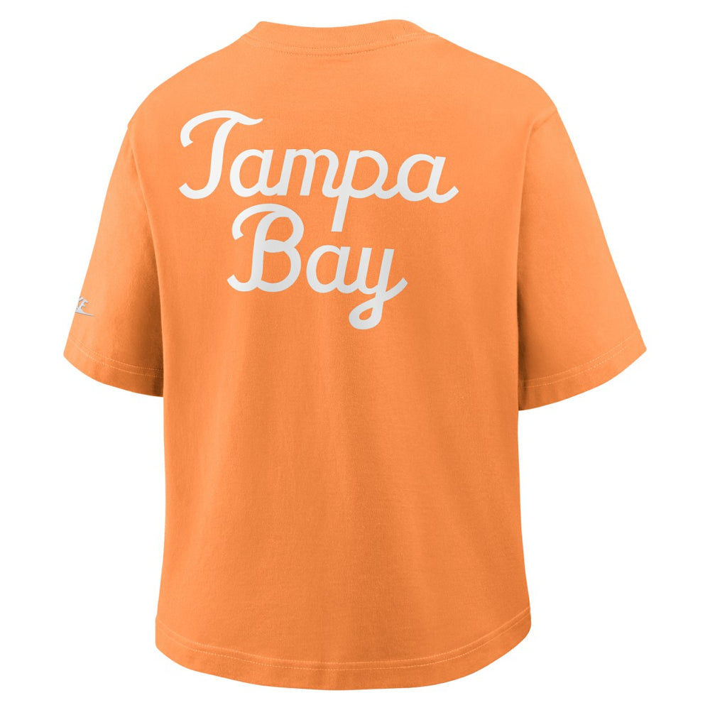 Tampa Bay Buccaneers Women's Rewind Pocket Boxy T-Shirt Orange - Nike