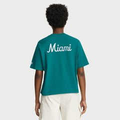 Miami Dolphins Women's Rewind Pocket Boxy T-Shirt Aqua - Nike