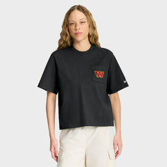 Washington Commanders Women's Rewind Pocket Boxy T-Shirt Black - Nike