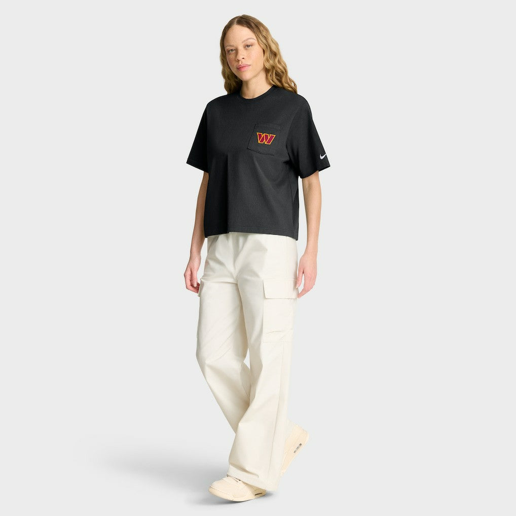 Washington Commanders Women's Rewind Pocket Boxy T-Shirt Black - Nike
