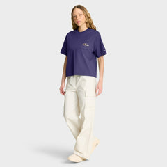 Baltimore Ravens Women's Rewind Pocket Boxy T-Shirt Purple - Nike