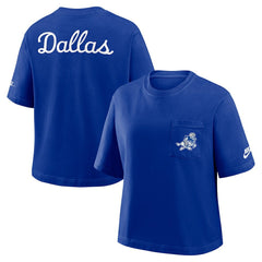 Dallas Cowboys Women's Rewind Pocket Boxy T-Shirt Royal - Nike