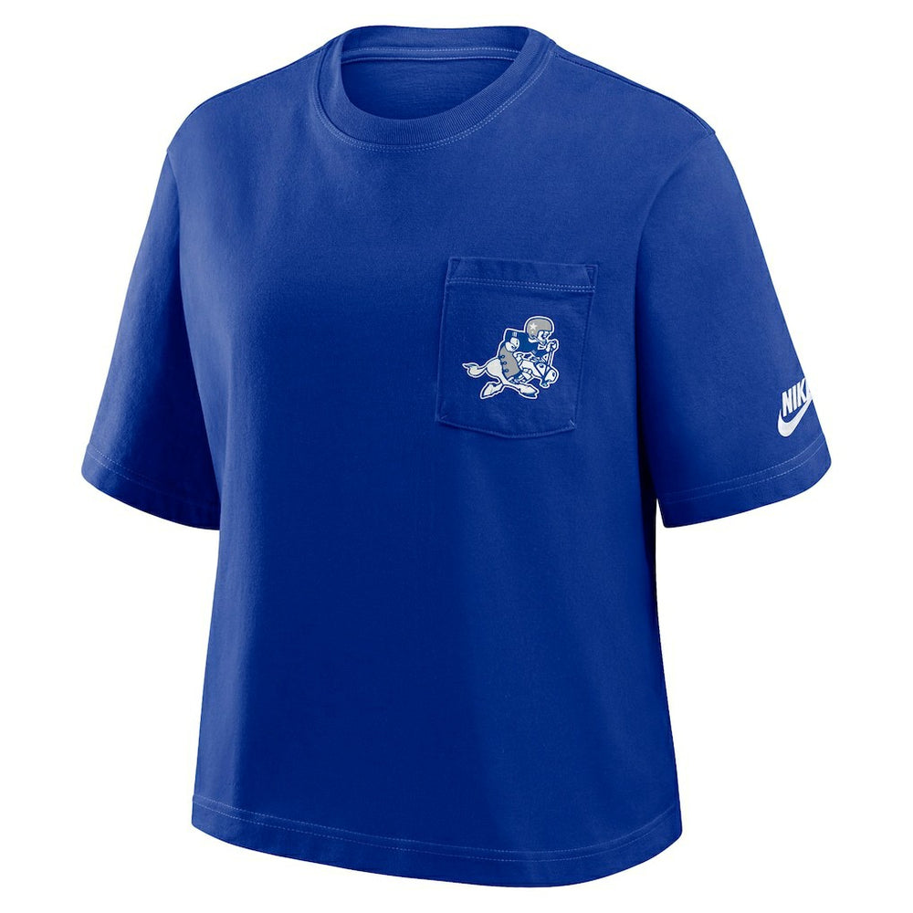Dallas Cowboys Women's Rewind Pocket Boxy T-Shirt Royal - Nike