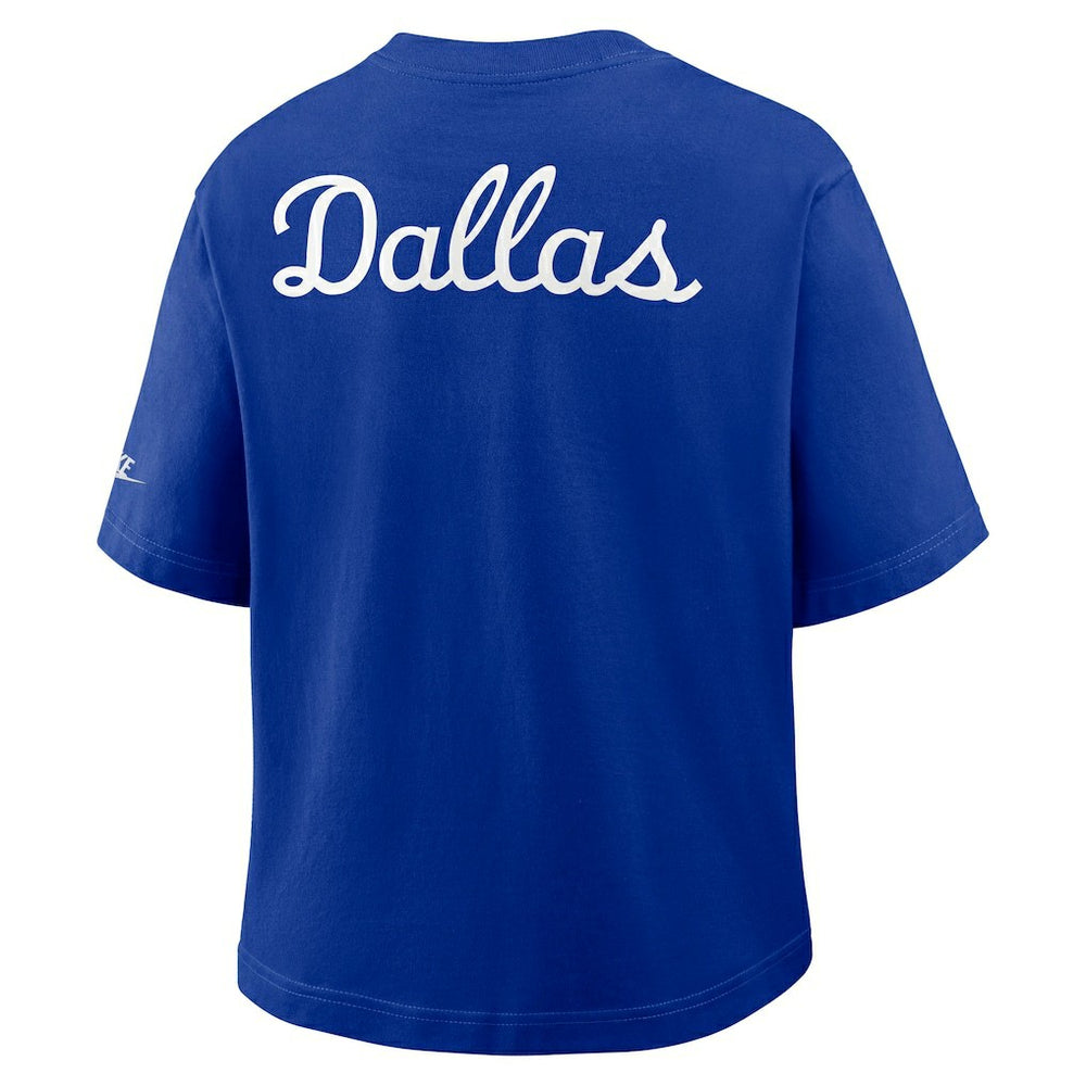 Dallas Cowboys Women's Rewind Pocket Boxy T-Shirt Royal - Nike