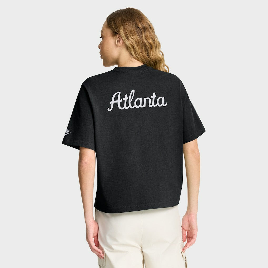 Atlanta Falcons Women's Rewind Pocket Boxy T-Shirt Black - Nike