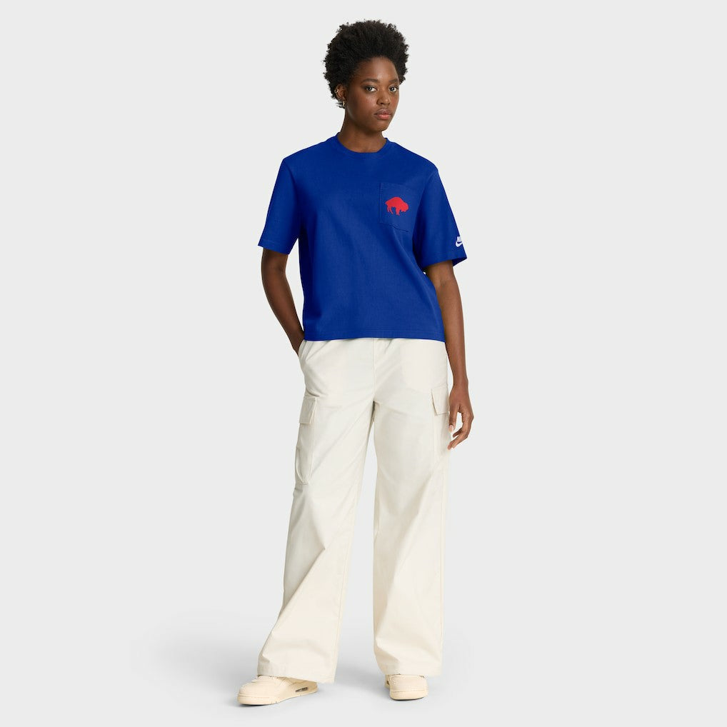 Buffalo Bills Women's Rewind Pocket Boxy T-Shirt Royal - Nike