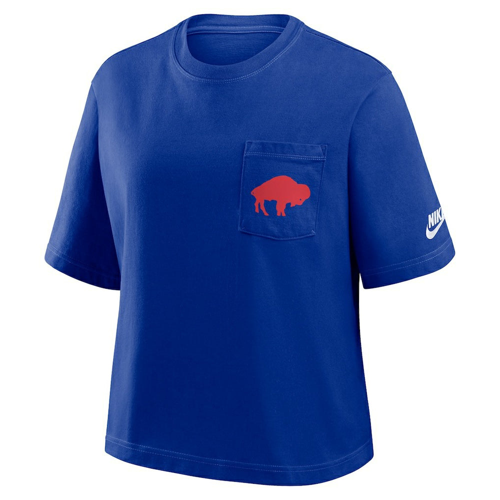 Buffalo Bills Women's Rewind Pocket Boxy T-Shirt Royal - Nike