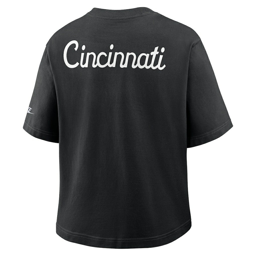Cincinnati Bengals Women's Rewind Pocket Boxy T-Shirt Black - Nike