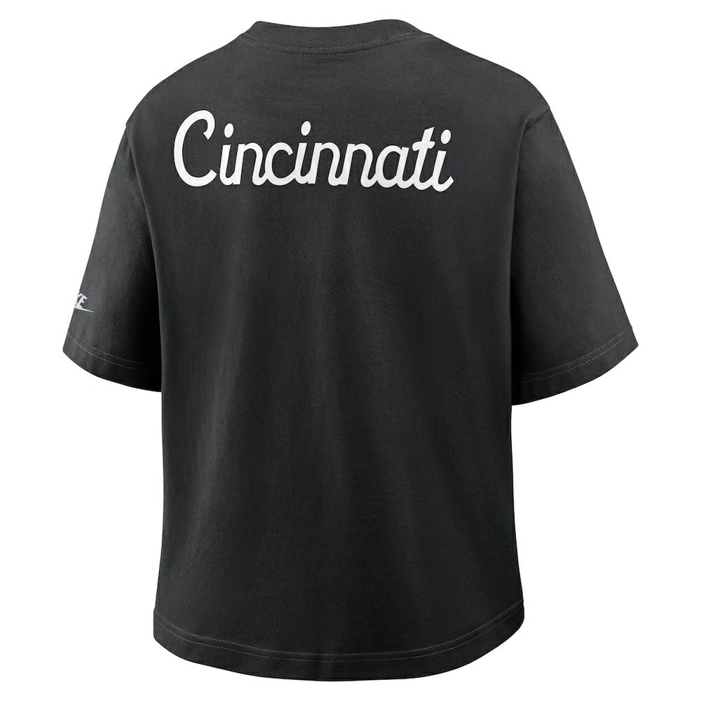 Cincinnati Bengals Women's Rewind Pocket Boxy T-Shirt Black - Nike