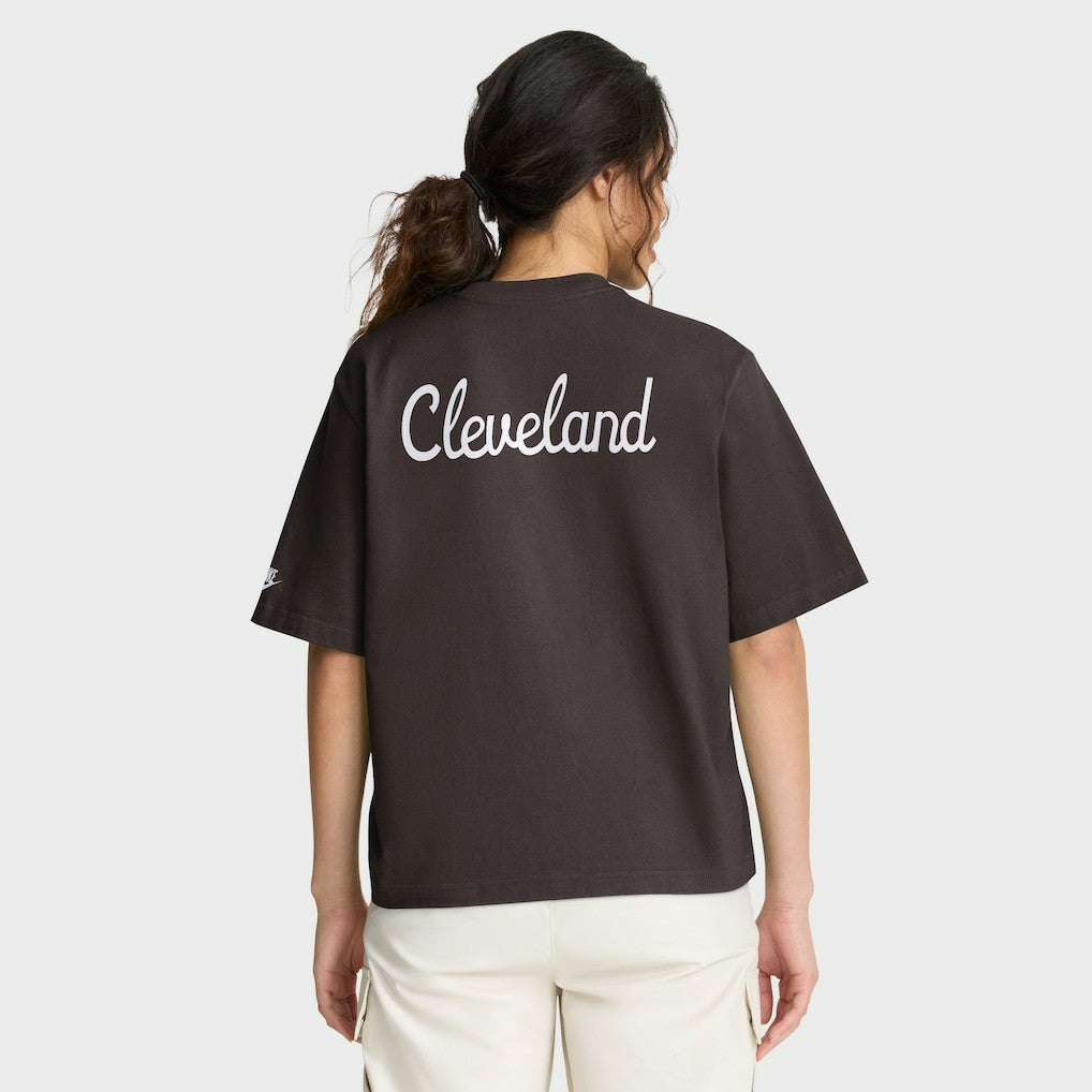 Cleveland Browns Women's Rewind Pocket Boxy T-Shirt Brown - Nike