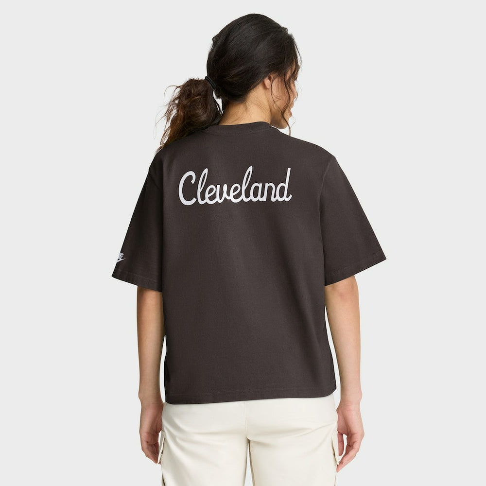 Cleveland Browns Women's Rewind Pocket Boxy T-Shirt Brown - Nike
