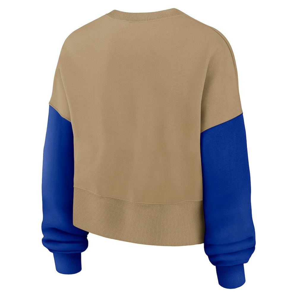 Dallas Cowboys Women's Oversized Rewind Pullover Sweatshirt Tan - Nike