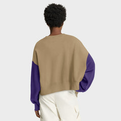 Minnesota Vikings Women's Oversized Rewind Pullover Sweatshirt Tan - Nike