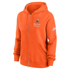 Cleveland Browns Women's Phoenix Rewind Full-Zip Hoodie Orange - Nike